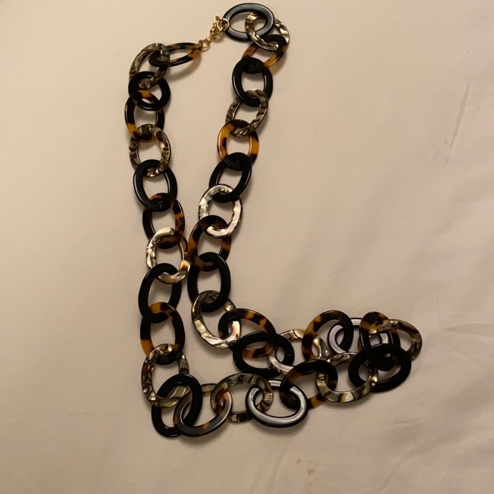 Tortoise shell and shell necklace